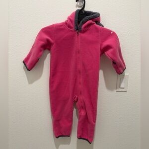 Columbia Pink Fleece Baby Bunting 12-18 Months